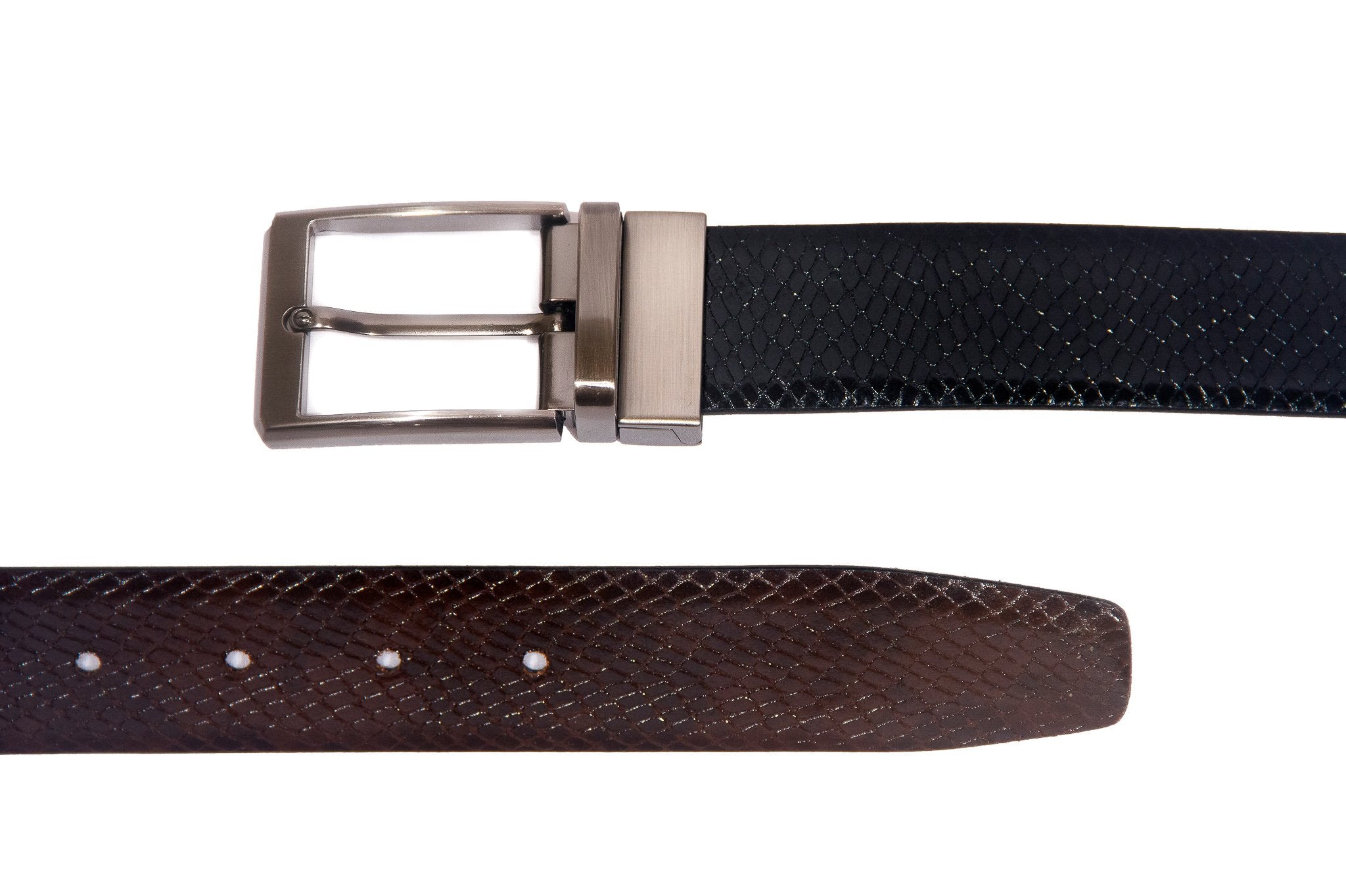 Men's Snake Reversible Leather Belt 2