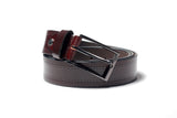 Men's Textured Leather Belt Brown 1